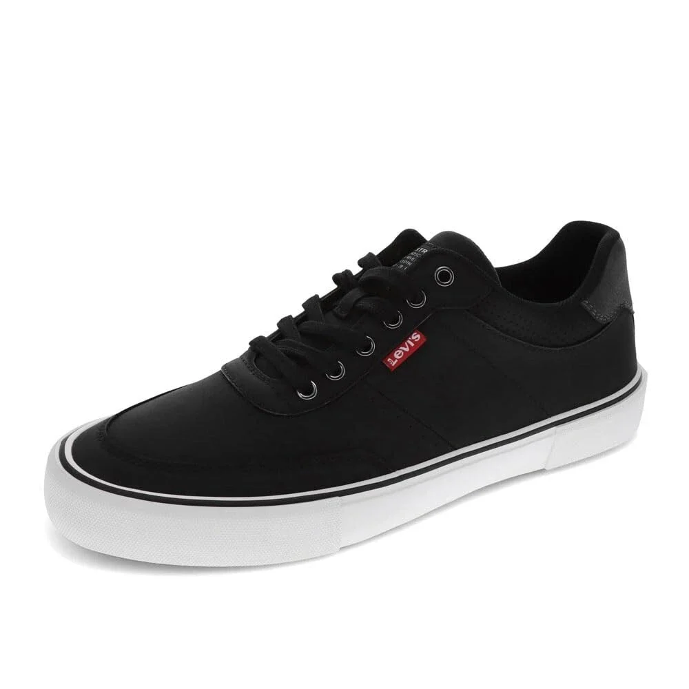 Levi's Munro UL Sneakers Men's 8.5 M Black Leather Lace Up Casual Shoes Hawk2997